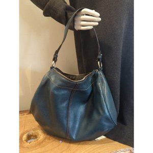 Vintage/ Retro Liz Claiborne blue green leather Purse